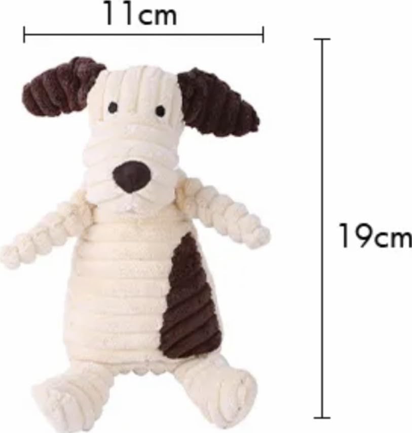 Chew tuff - Chew Toys for Small and Medium Dogs - Dog Squeak Toy - Dog Playtime Toy - Cute Animal Dog Toy - Corduroy Plush Pet Toy - Dog Friend - Dog Toy That relieves Boredom - Dog Teeth Cleaner
