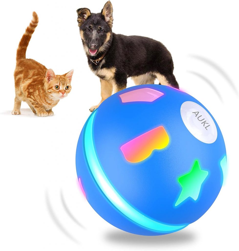 AUKL Interactive Dog Toys Wicked Ball Self Moving Motion Activated Ball