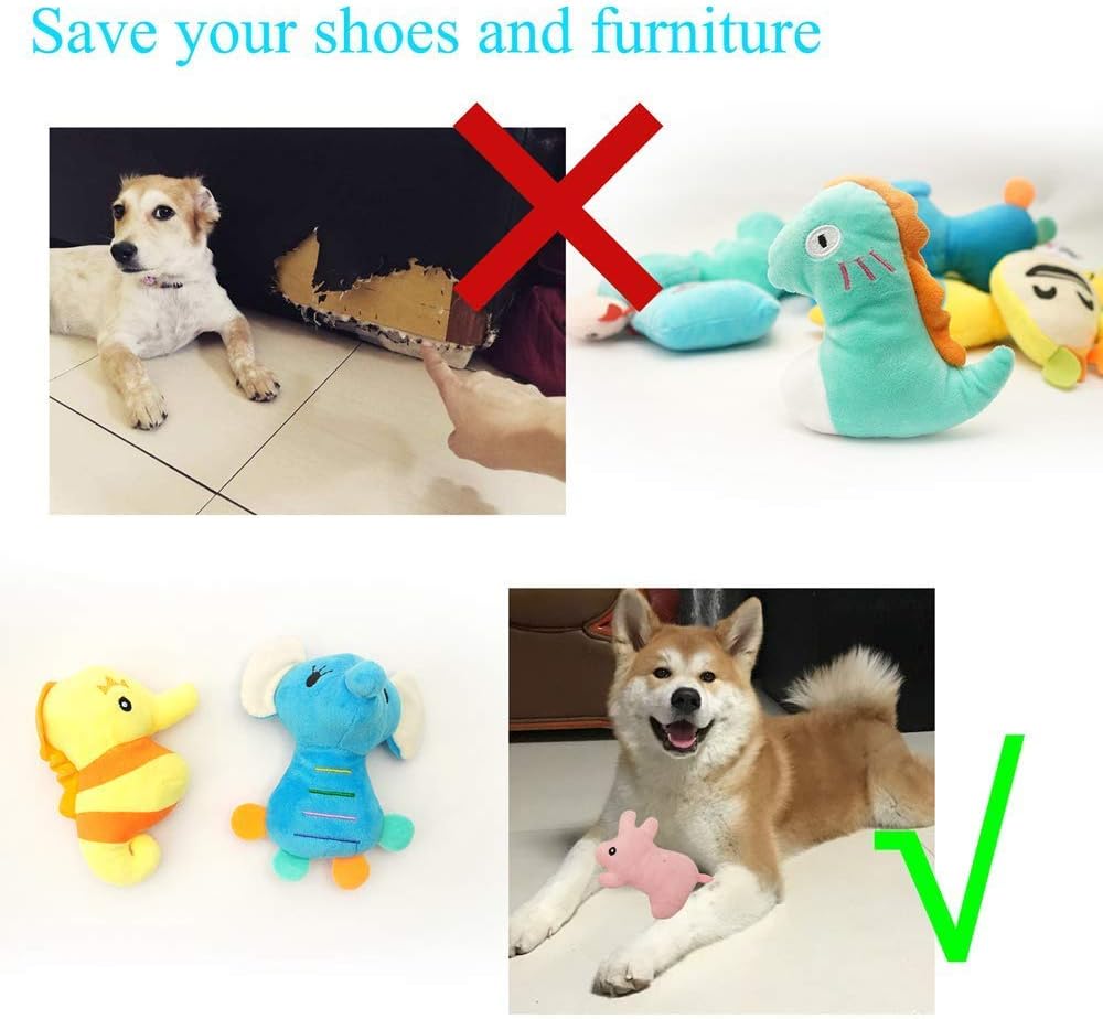 HDMOTU (Pack of 26 Soft Small Dog Squeaky Toys,Cute Puppy Favorite Comfortable Squeakers Toy,Multicolored