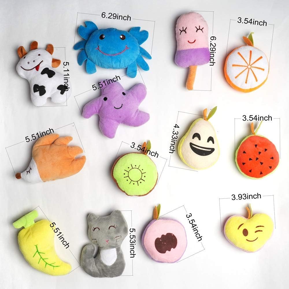 HDMOTU (Pack of 26 Soft Small Dog Squeaky Toys,Cute Puppy Favorite Comfortable Squeakers Toy,Multicolored