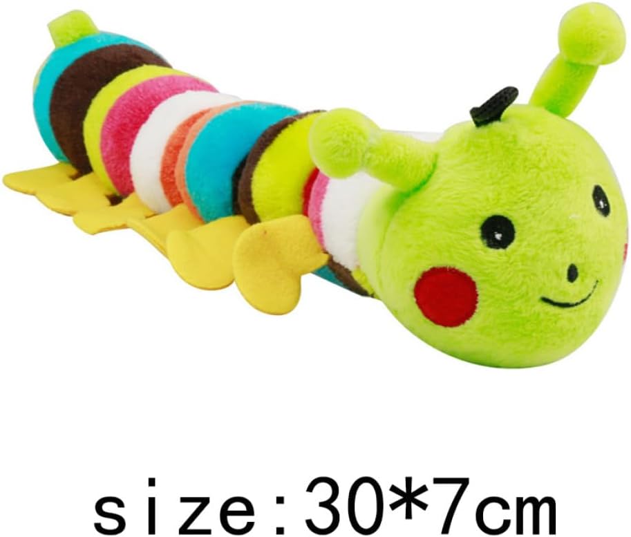 Pet Chew Toys Dog Squeaky Toy Tough Plush Caterpillar Toys for Medium Large Dogs Perfect for Training Keeping Fit Green Pet Soft Toy
