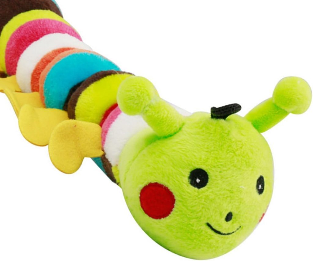 Pet Chew Toys Dog Squeaky Toy Tough Plush Caterpillar Toys for Medium Large Dogs Perfect for Training Keeping Fit Green Pet Soft Toy