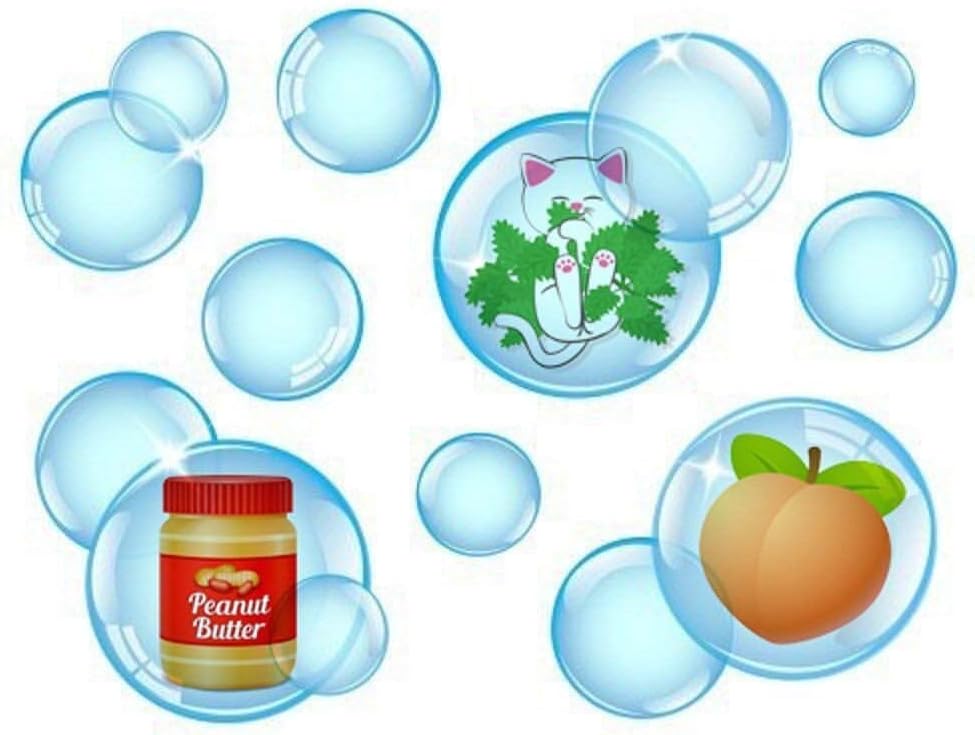 Pet Qwerks Incredibubbles Interactive Pet Toys - Long Lasting Edible Bubbles for Dogs  Cats - Peanut Butter Flavor - 38 ML, All Breed Sizes
