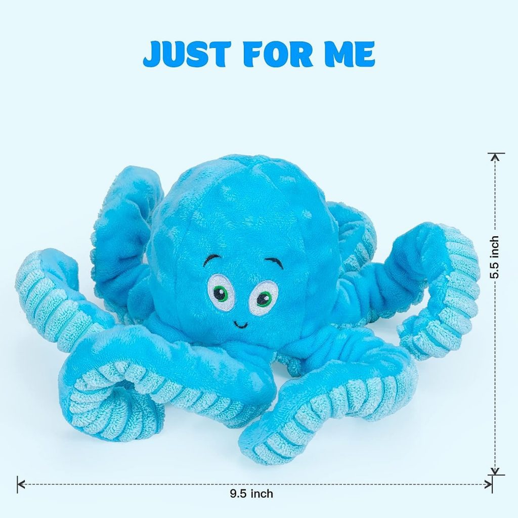 Pubialo Squeaky Dog Toys Octopus-Tug of War Dog Plush Toy for Large Breed Interactive Dog Chew Toys for Puppies Small and Large Dogs Training and Reduce Boredom