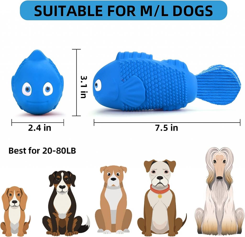 WinTour Squeaky Dog Toys for Aggressive Chewers, Dog Chew Toys for Aggressive Chewers Large Breed, Indestructible Dog Toys for Large Dogs Aggressive Chewers, Tough Chew Toys for Dogs, Durable Dog Toys